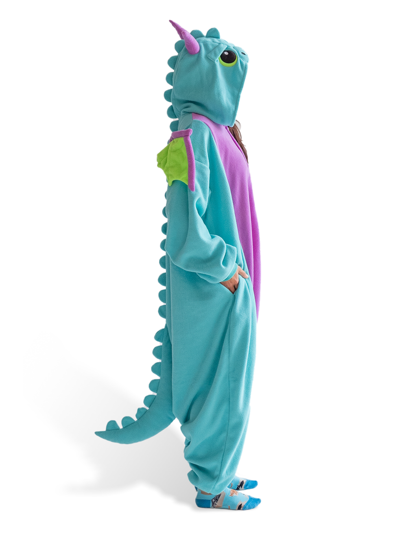 Dragon Kigurumi Teal Onesie